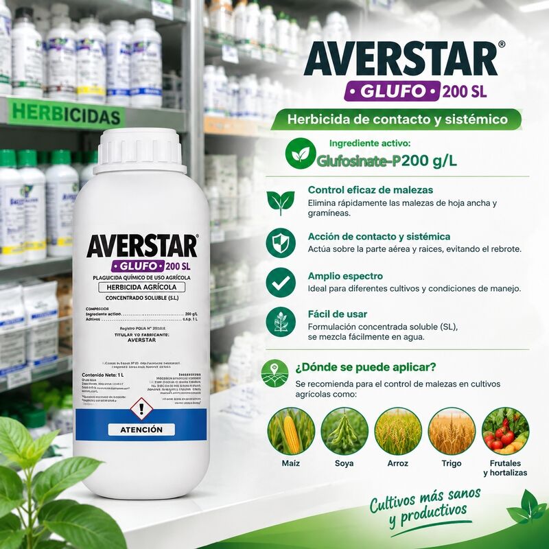 Herbicide Glufosinate-P 200g/L SL Targeted Inter-row Weeding Soybeans, Corn, Cotton