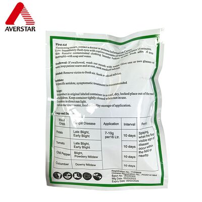 Fungicides  Famoxadone 22.5%+Cymoxanil 30% WDG  Applicable Crops: Cucumber, Grape, Potato, Tomato